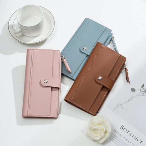 New women's long wallet wholesale Korean fashion thin multi Card Wallet direct selling soft PU Wallet 