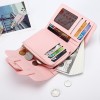 2019 new women's wallet Japan and South Korea buckle simple multi card position wallet medium and long zipper zero wallet wholesale 