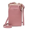 New women's mobile phone bag simple fashion solid color multifunctional zipper single shoulder bag diagonal cross Bag Mini mobile phone bag 