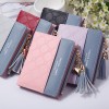 Embossed craft women's temperament wallet short 20% off Japan and South Korea small fresh buckle Wallet Zipper polyester zero wallet 