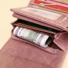 2022 cross border new short wallet women's oil wax leather retro zero wallet buckle coin bag women's small wallet