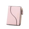 Wallet 2021 cross border new texture double zipper women's wallet Korean fashion contrast color short Wallet 
