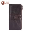 Vintage Leather Women's wallet Korean fashion mobile phone bag top leather RFID Long Wallet pure 