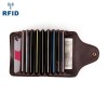 RFID women's card bag Keai multi card position leather organ certificate clip women's zero wallet clip factory supply 