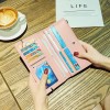 Manufacturer direct selling 2021 new women's wallet Korean frosted Long Wallet multi card position zipper buckle card bag 