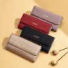 new women's wallet Korean fashion frosted hand bag long bronzed zipper buckle mobile phone bag 