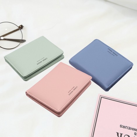 Cross border short wallet women's 2019 new women's wallet Korean alphabet thin bag multi Card Wallet 