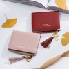 Carrken2019 new frosted versatile Korean version change bag multi card buckle short zipper women's wallet 