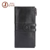 Vintage Leather Women's wallet Korean fashion mobile phone bag top leather RFID Long Wallet pure 