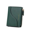 Wallet 2021 cross border new texture double zipper women's wallet Korean fashion contrast color short Wallet 