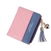 Embossed craft women's temperament wallet short 20% off Japan and South Korea small fresh buckle Wallet Zipper polyester zero wallet 