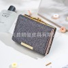 women's short wallet Korean fashion bright face 30% discount small teaching bag multi card student zero wallet in stock 