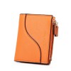 Wallet 2021 cross border new texture double zipper women's wallet Korean fashion contrast color short Wallet 