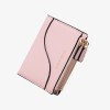 Wallet 2021 cross border new texture double zipper women's wallet Korean fashion contrast color short Wallet 