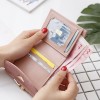 new women's short wallet Korean fashion canvas 20% discount small teaching bag multi card slot zero wallet wholesale 