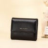 new short wallet women's oil wax leather retro zero wallet buckle coin bag women's small wallet