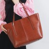 Large bag women's fashionable shoulder bag, commuting tote bag, cowhide handbag, large capacity women's bag 