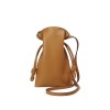 Women's drawstring bucket bag, single shoulder crossbody, niche genuine leather bag, fashionable and minimalist lucky bag bag for women 