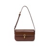 Small square bag, fashionable and simple, single shoulder bag, high-end tofu bag, cowhide underarm bag, women's crossbody bag, retro style 