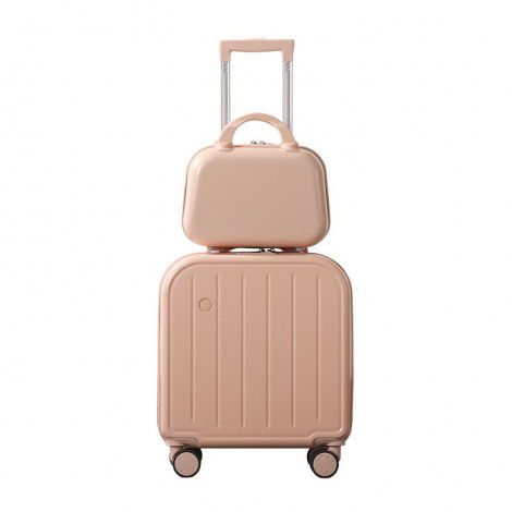 New small suitcase for women, 18 inch lightweight and silent universal wheel trolley box, small and fresh boarding and travel password box 