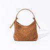 Cowhide pillow bag niche retro solid color handbag autumn and winter gentle style genuine leather bag for women 