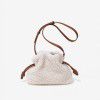 Lamb wool drawstring lucky bag, autumn and winter new lazy style versatile plush bag, temperament casual one shoulder crossbody bag 