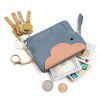 Mini Zero Wallet, Cute Elephant Wallet, Colored Top Layer Cowhide Keychain Coin Bag 