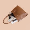 Tote bag, genuine leather underarm bag, large capacity autumn exquisite cowhide niche bag, shoulder bag 