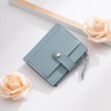 New Women's Short Wallet Fashionable Thin Multi Card Wallet Soft Face PU Zero Wallet 