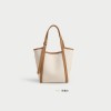 Autumn and Winter New Women's Bag Genuine Leather Tote Bag Women's Versatile Vegetable Basket Water Bucket Bag Handheld One Shoulder Underarm Bag 