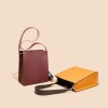 Wide shoulder strap tote bag, leather bag, women's new contrasting single shoulder bag, women's bag, underarm bag 