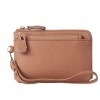Women's Wallet Fashion Zipper Coin Handheld Small Bag Cowhide Zero Wallet Keychain 