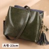 Head layer cowhide women's bag, spring new genuine leather shoulder bag, fashionable and simple crossbody bag, multi-layer 
