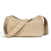 Fashionable leather bag, cowhide women's bag, high-end single shoulder crossbody bag, versatile commuting pillow bag 