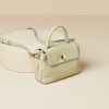 Versatile retro crossbody mobile phone bag, genuine leather one shoulder women's bag, top layer cowhide portable mini bag 