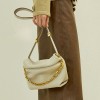 Autumn and Winter New Genuine Leather Pleated Cloud Bag Chain Dumpling Bag Single Shoulder Cowhide Crossbody Bag Small Bag Girl 