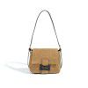 Postman bag, versatile autumn and winter cowhide small square bag, fashionable and retro high-end single shoulder crossbody bag 