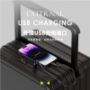 A large capacity wide pull rod suitcase for delivery, business fashion pull rod suitcase, USB charging, silent travel suitcase for women 