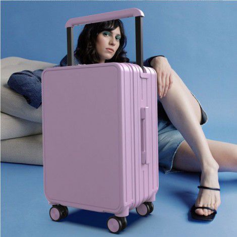 Wholesale of spot goods with wide pull rod boxes, large capacity business suitcases, waterproof and versatile wheels, high aesthetic value travel boxes for women 