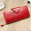 Women's wallet top layer oil wax cowhide long genuine leather bag grab bag 
