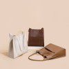 Tote bag, genuine leather one shoulder women's bag, bags bag, large capacity, high-end feeling, niche commuting bag, underarm bag 