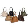 Minimalist and fashionable cowhide bag, niche leather women's bag, pleated bag, single shoulder bag, drawstring tote bag, large 