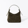 Cowhide pillow bag niche retro solid color handbag autumn and winter gentle style genuine leather bag for women 