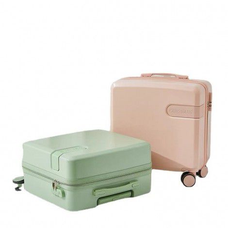 18 inch small portable suitcase for women, 20 inch boarding universal silent wheel travel box 