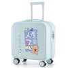 New Cute Cartoon Luggage 18 inch with Cup Holder Boarding Trolley Box Student Travel Password Box 