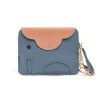 Mini Zero Wallet, Cute Elephant Wallet, Colored Top Layer Cowhide Keychain Coin Bag 