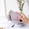 Student Small Wallet Mini Cute Card Bag Fashionable Three Fold Zero Wallet Wallet Wallet Leather Clip 
