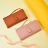 Minimalist wallet for women, long solid color, multiple card slots, large capacity student card bag, multifunctional wallet for women 