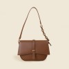 Genuine leather women's bag, saddle bag, new commuting high-end feeling, cowhide niche design bag, crossbody bag 