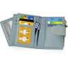 Women's short genuine leather wallet, sweet tassel, solid color, three fold women's wallet, classic change bag 